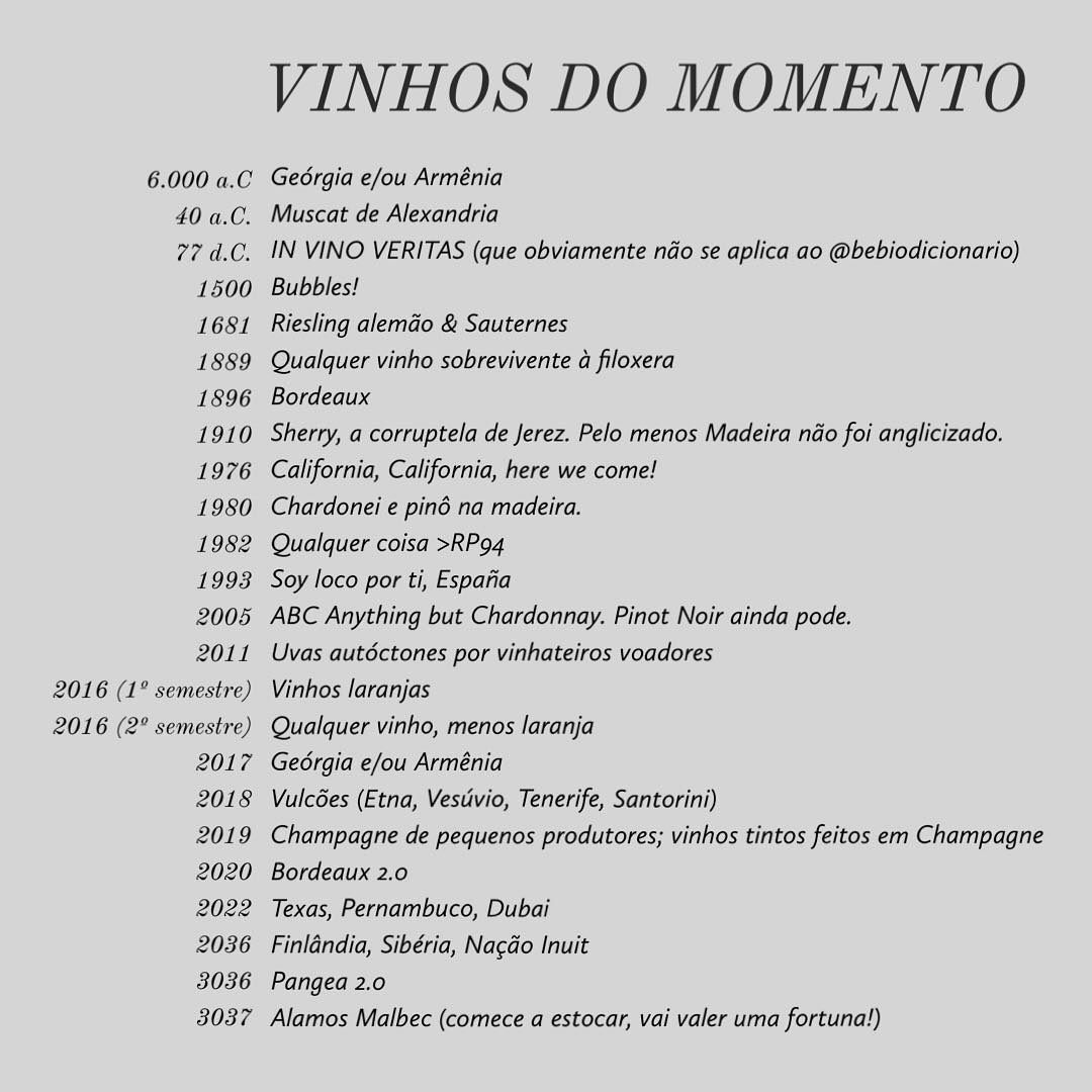 Vinhos do Momento