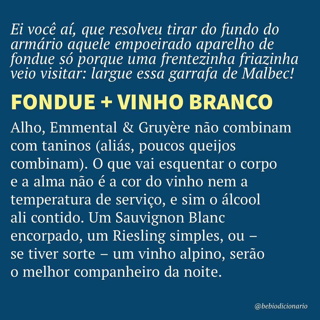 Fondue + Vinho Branco