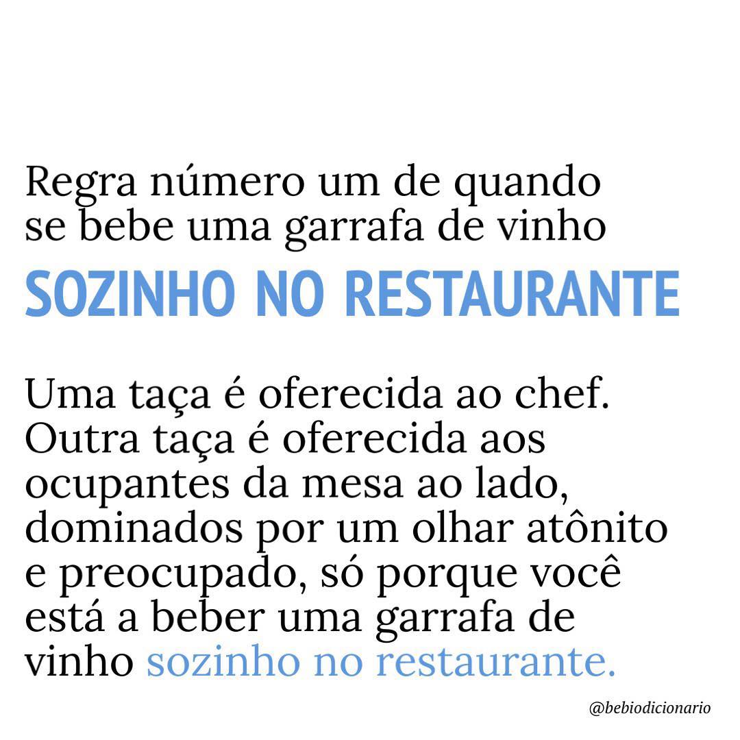 Beber Sozinho no Restaurante