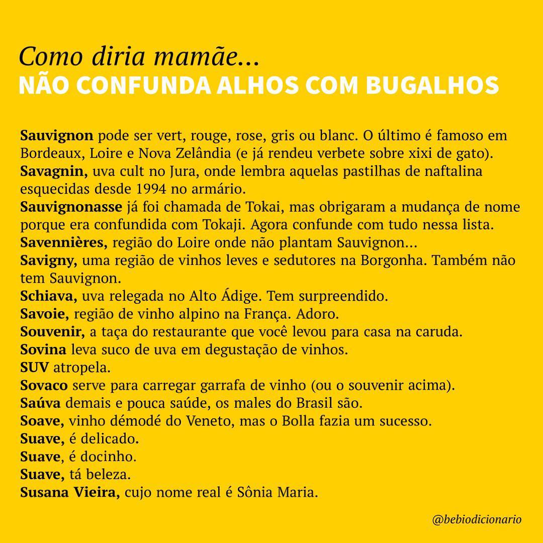 Não Confunda Alhos com Bugalhos