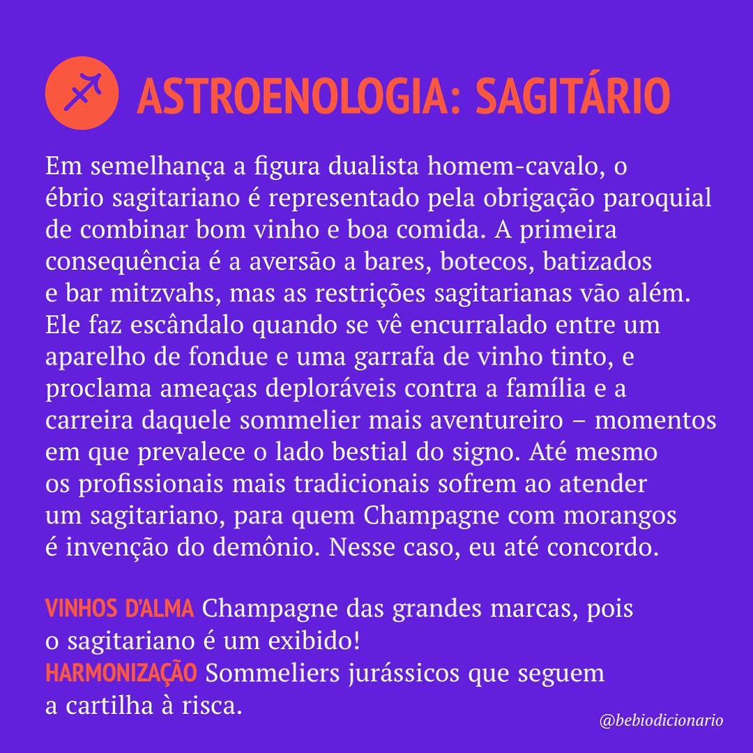 Sagitário: O Eno-Sagitariano